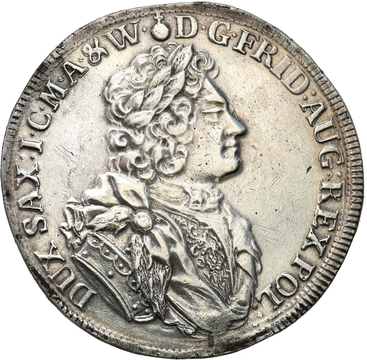 August II Mocny. Talar 1707, Drezno - ŁADNY